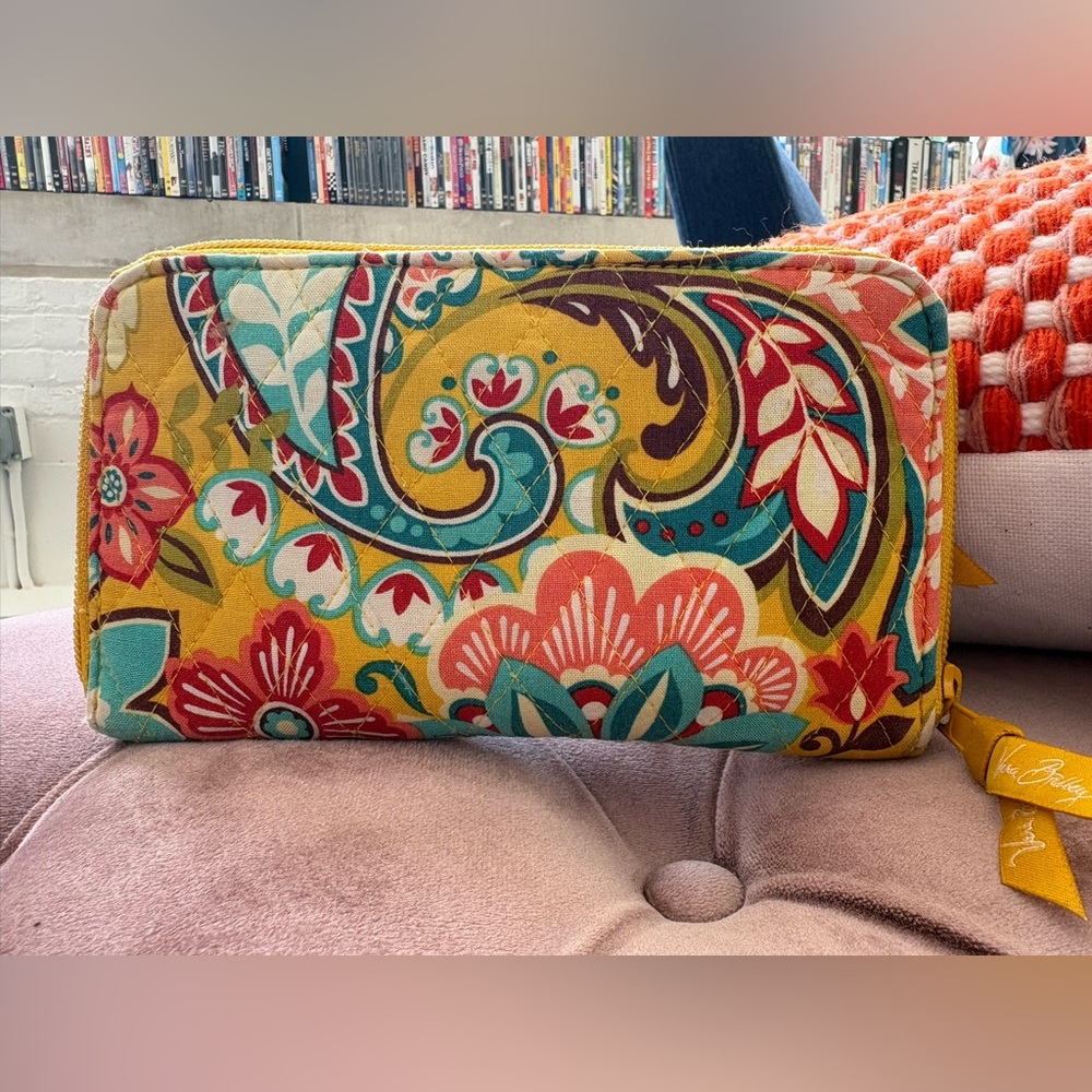 Vera Bradley Women's Vibrant Yellow Floral Wallet
